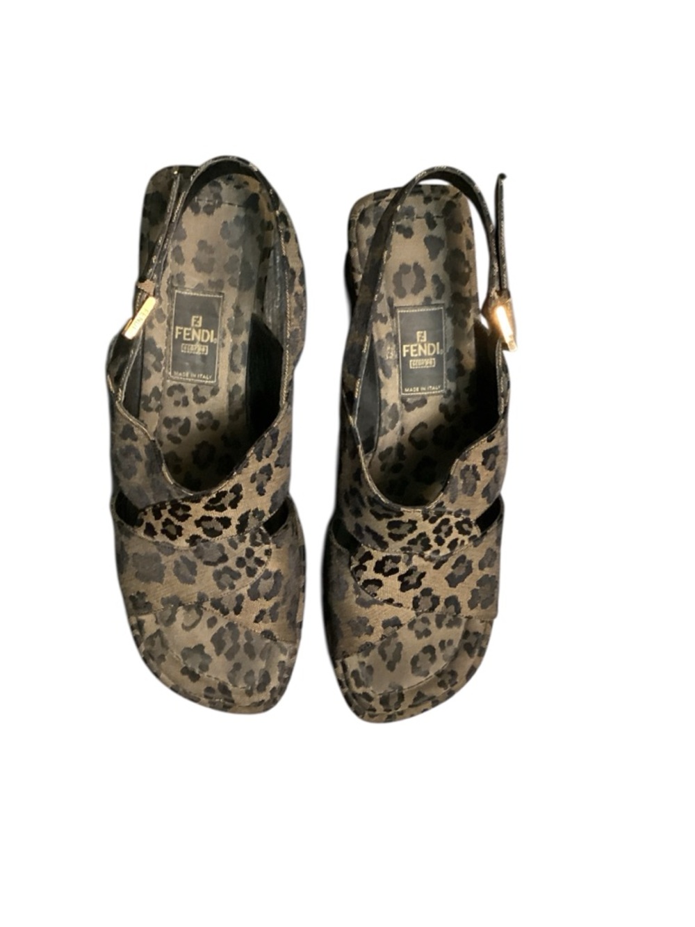 FENDI CHEETAH PRINT PLATFORM HEELS - Picture 2 of 6